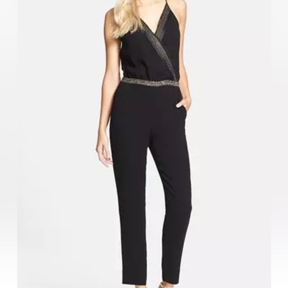 DVF DIANE VON FURSTENBERG CAROLINE JEWEL EMBELLISHED JUMPSUIT 6 - Picture 1 of 16
